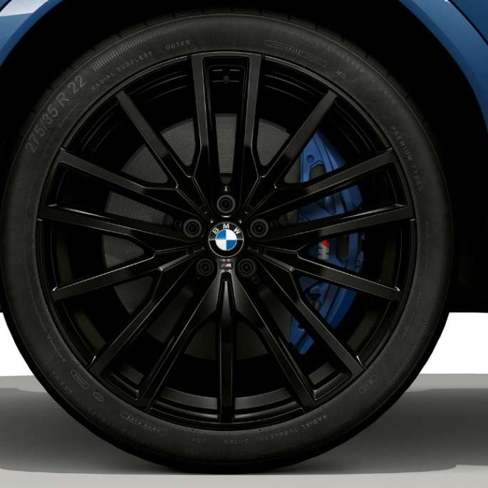 BMW X6 with M Sport package, light alloy wheel. BMW X6 with M Sport package with focus on light alloy wheel.