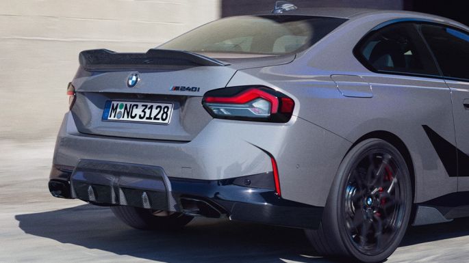 BMW 2 Series Coupé G42 three-quarter rear view BMW M Performance Parts BMW 2 Series Coupé G42 three-quarter rear view