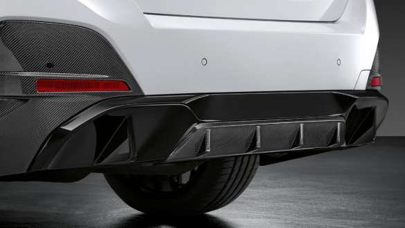 M Performance rear diffuser carbon fibre BMW i4 G26 BEV M Performance Parts M Performance rear diffuser carbon fibre BMW i4 G26 BEV M Performance Parts detail view