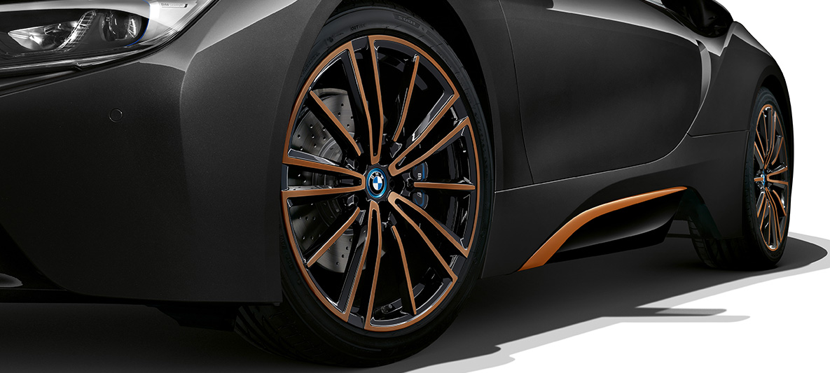 Light alloy wheel in E-Copper, BMW i8 Roadster Ultimate Sophisto Edition Light alloy wheel in E-Copper, BMW i8 Roadster Ultimate Sophisto Edition, exterior