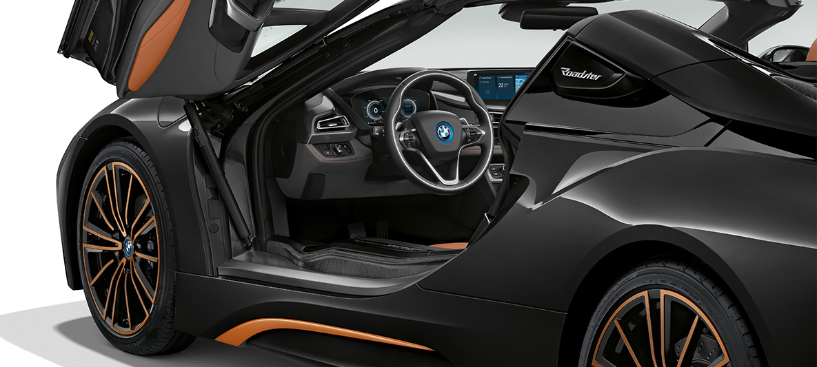 Wing doors, BMW i8 Roadster Ultimate Sophisto Edition Open wing doors, BMW i8 Roadster Ultimate Sophisto Edition, Sophisto Grey