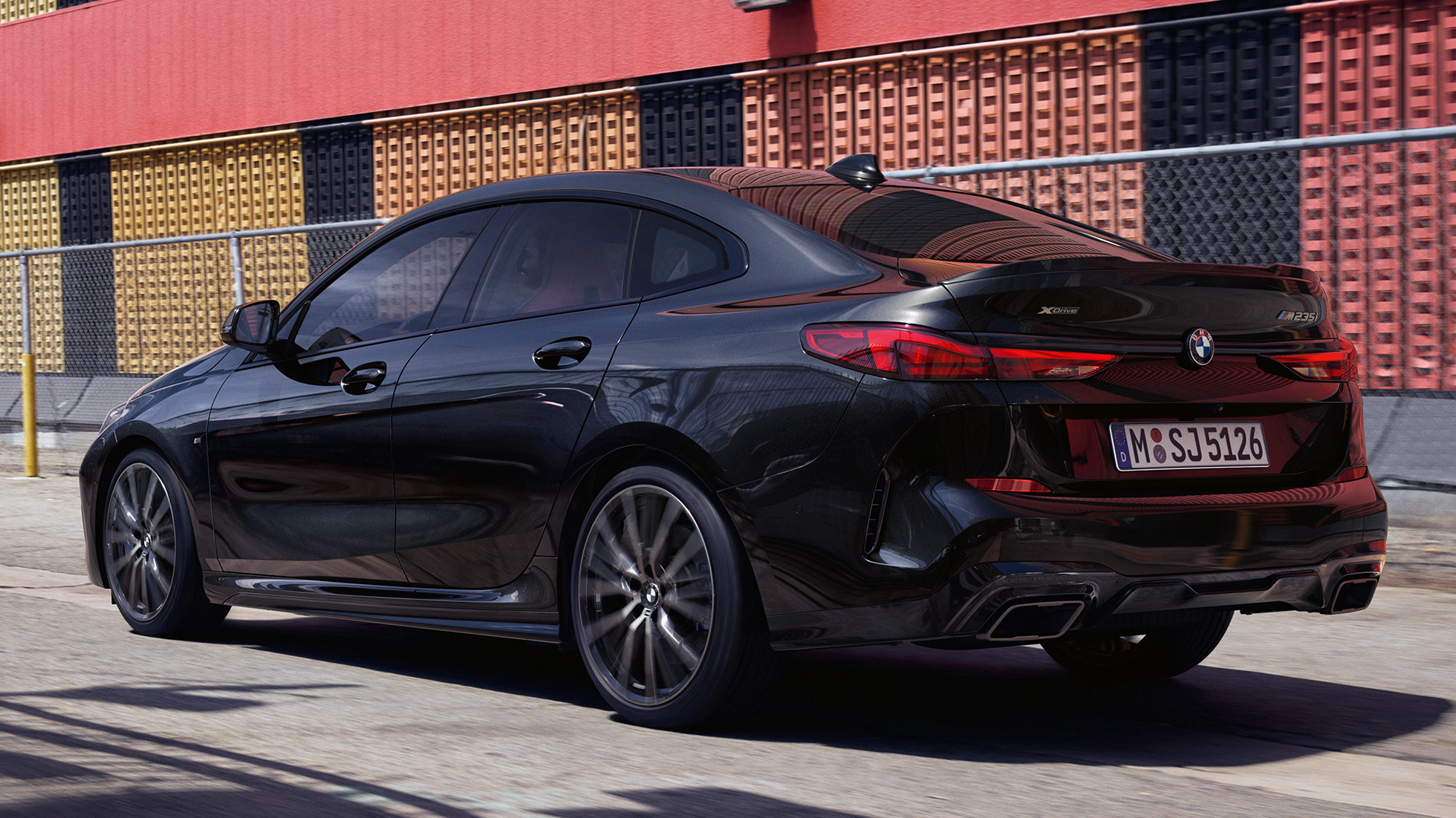 Coupé line BMW M235i xDrive Gran Coupé Coupé line BMW M235i xDrive Gran Coupé 2020 Black Sapphire metallic F44 three-quarter side view
