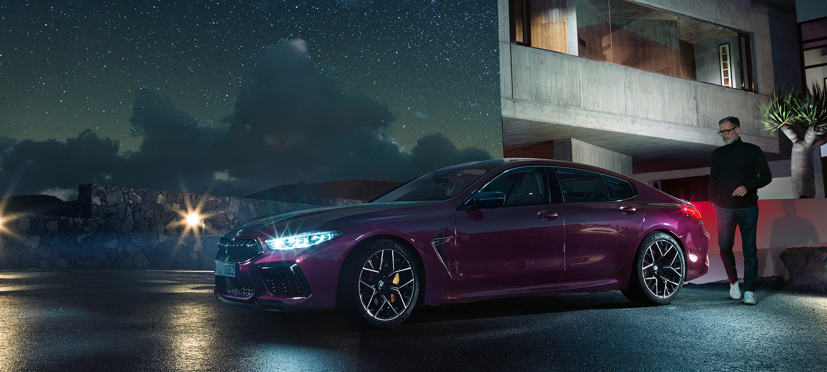 The BMW M8 Competition Gran Coupé The BMW M8 Competition Gran Coupé 2020 F93 BMW Individual Ametrine metallic three-quarter side view