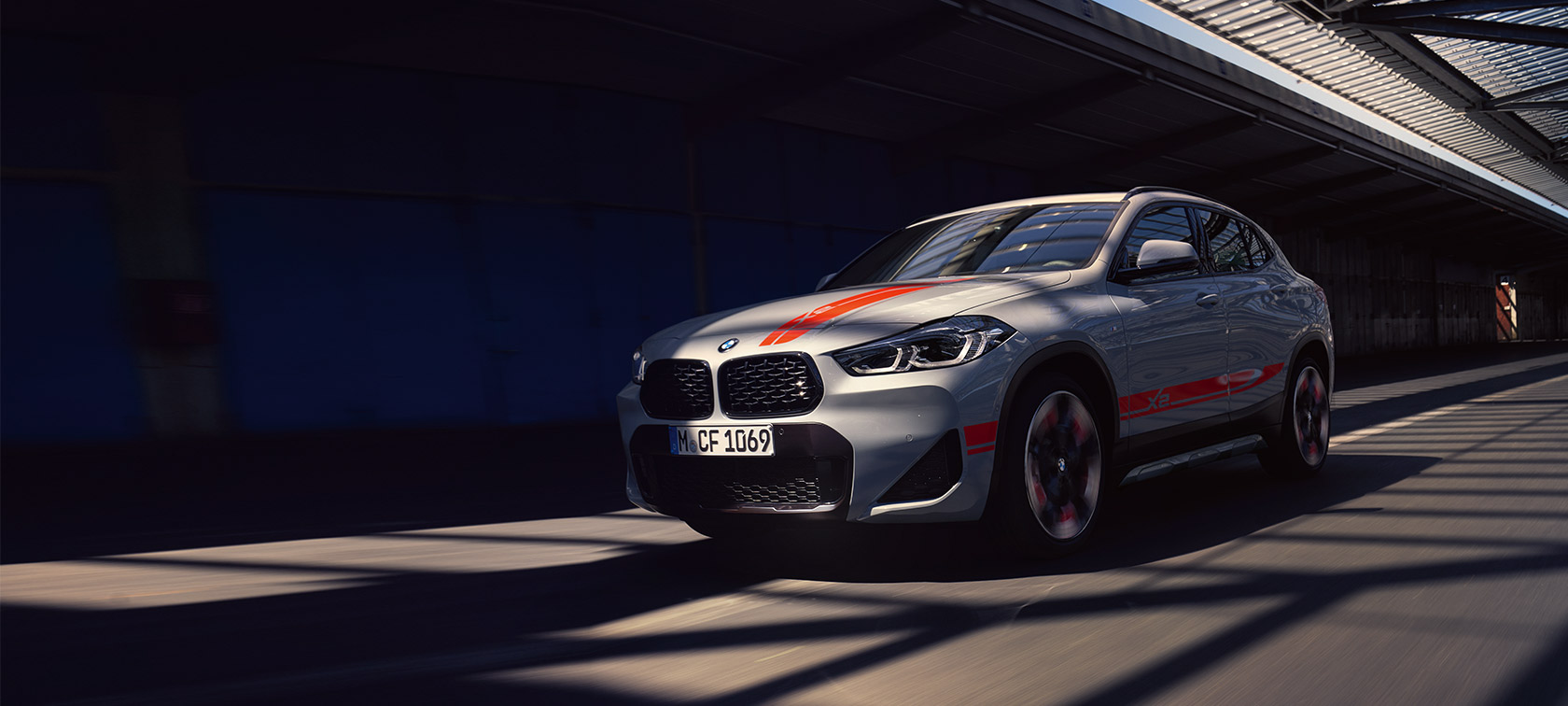 Front view BMW X2 F39 2020 Brooklyn Grey