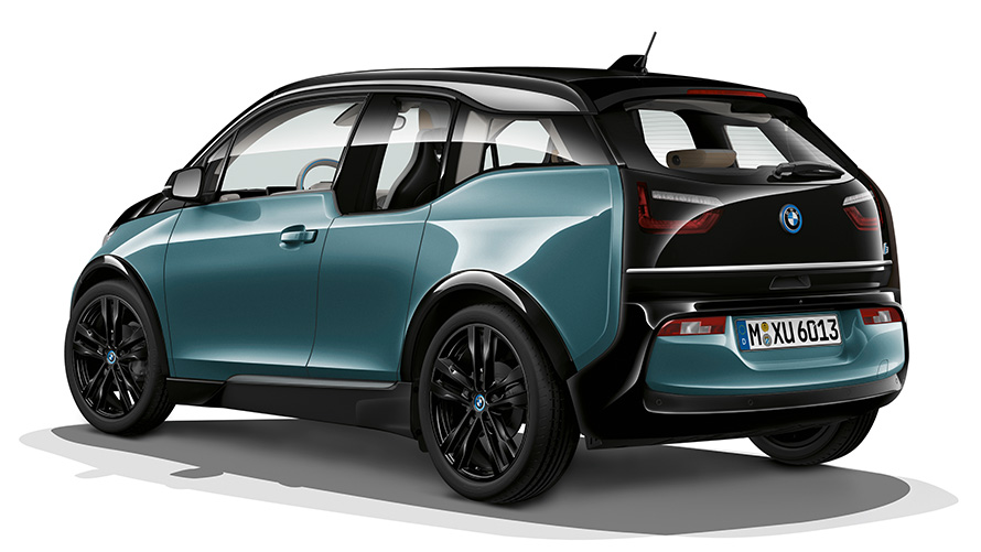 BMW i3 studio shot BMW i3 studio shot i01 three-quarter rear view