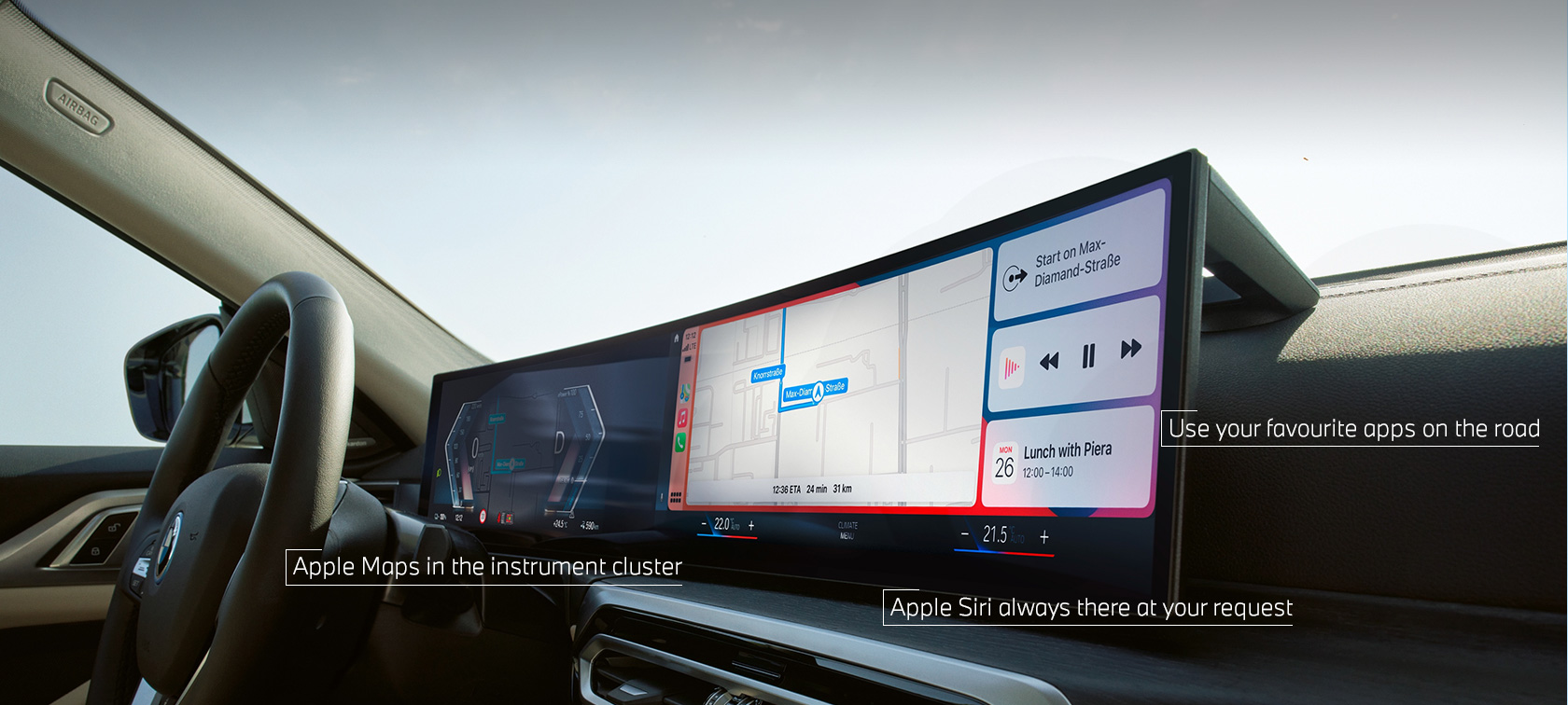 Apple CarPlay® menu in BMW Curved Display Apple CarPlay® menu in BMW Curved Display von BMW ConnectedDrive