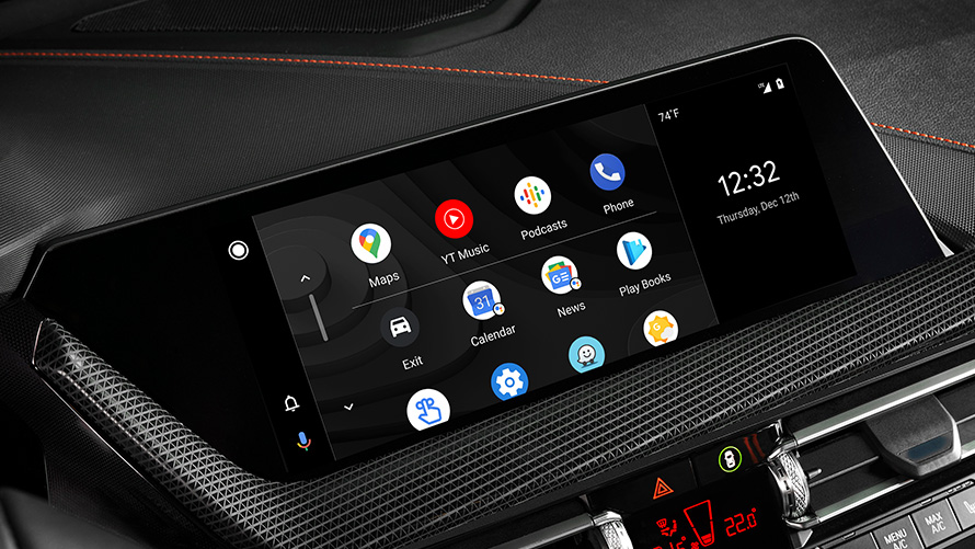 Android Auto™* Android Auto™* showing on BMW display