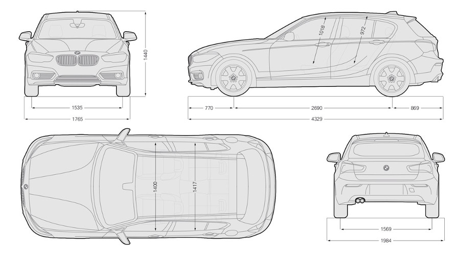 BMW F40 1 Series 116i specs, dimensions