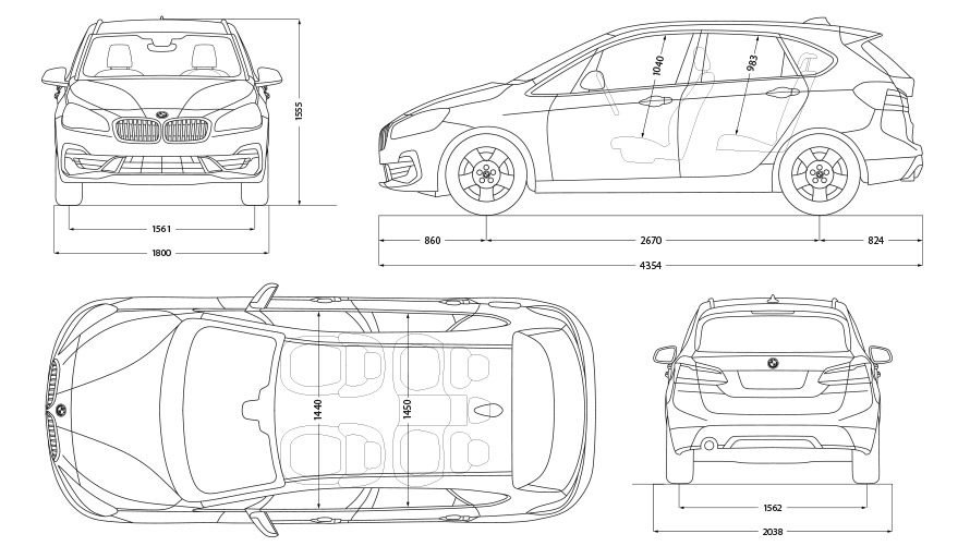 BMW 225xe iPerformance Active Tourer Technical Data