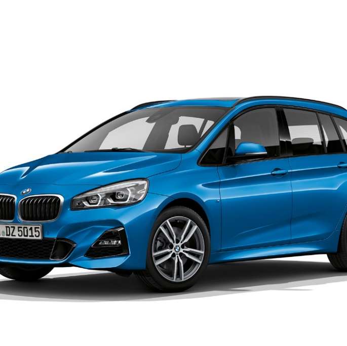BMW 2 Series Gran Tourer 220d xDrive Model M Sport F46 Estoril Blue metallic three-quarter front view